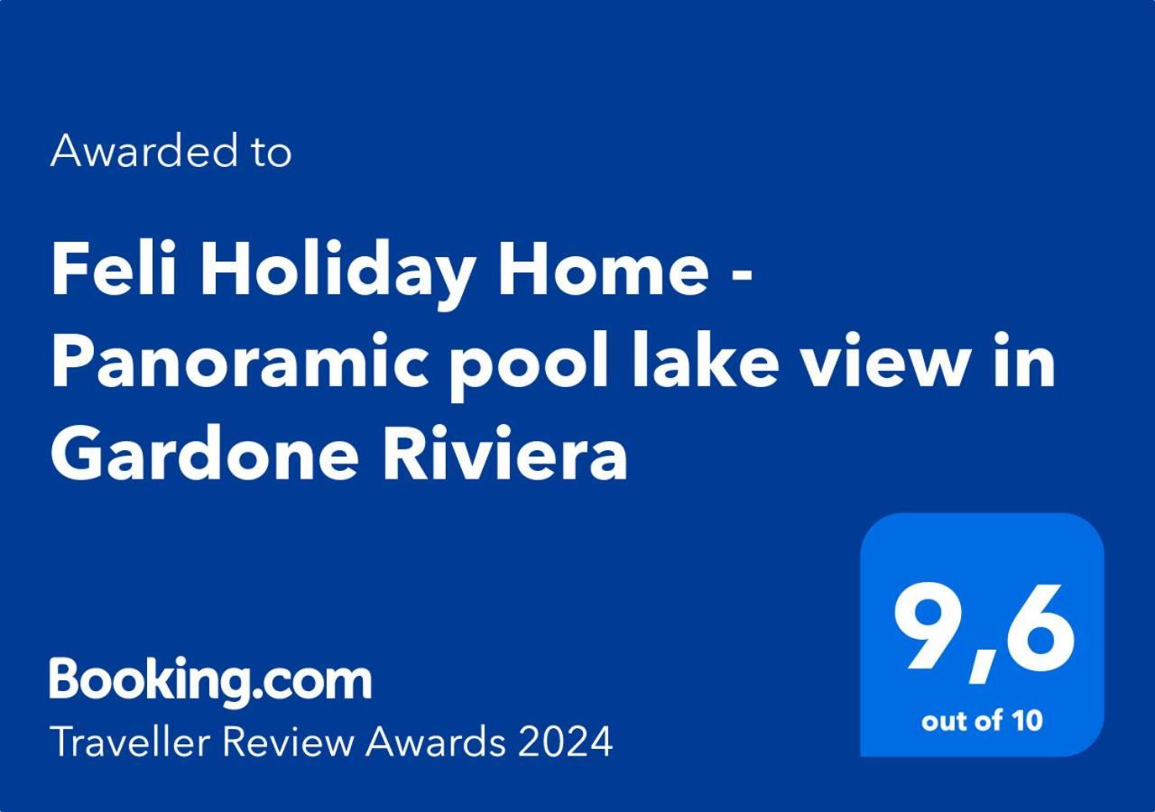 Feli Holiday Home - Panoramic Pool Lake View In Gardone Riviera Ngoại thất bức ảnh